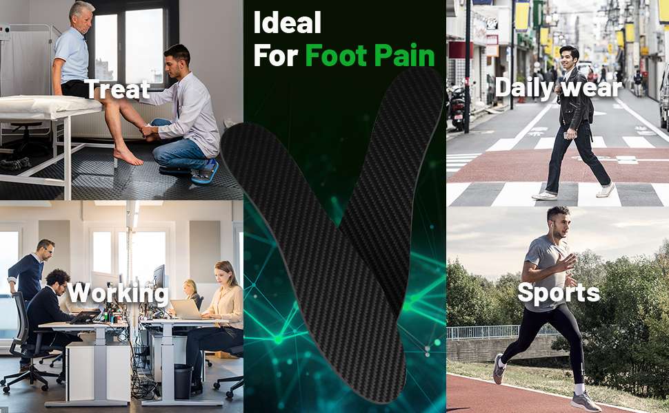 Plantillas de fibra de carbono, 1 par de plantillas rígidas para el alivio del dolor y la recuperación de la artritis del dedo gordo del pie, Hallux rigidus2 (7)