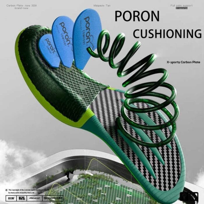 Race specific insoles for marathon full palm real carbon fibre board increasing speed rebound athletic sports running in (12)