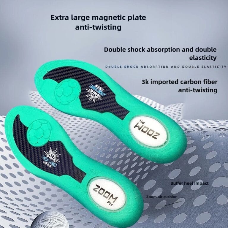 Fibra de carbono transpirable Anti-Twist plantillas de fútbol antideslizante de absorción de choque plantillas de calzado deportivo (1 (3)