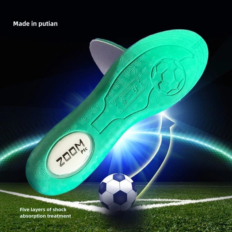Fibra de carbono transpirable Anti-Twist plantillas de fútbol antideslizante de absorción de choque plantillas de calzado deportivo (1 (3)