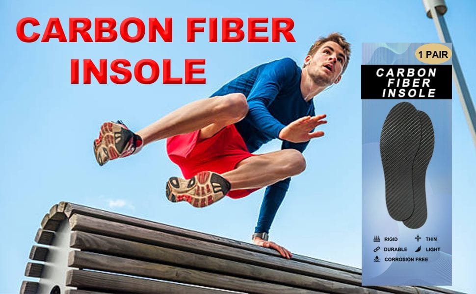 Plantillas de Fibra de Carbono, 1 Par Plantilla Rígida para Alivio del Dolor Recuperación de Ar ( (2)