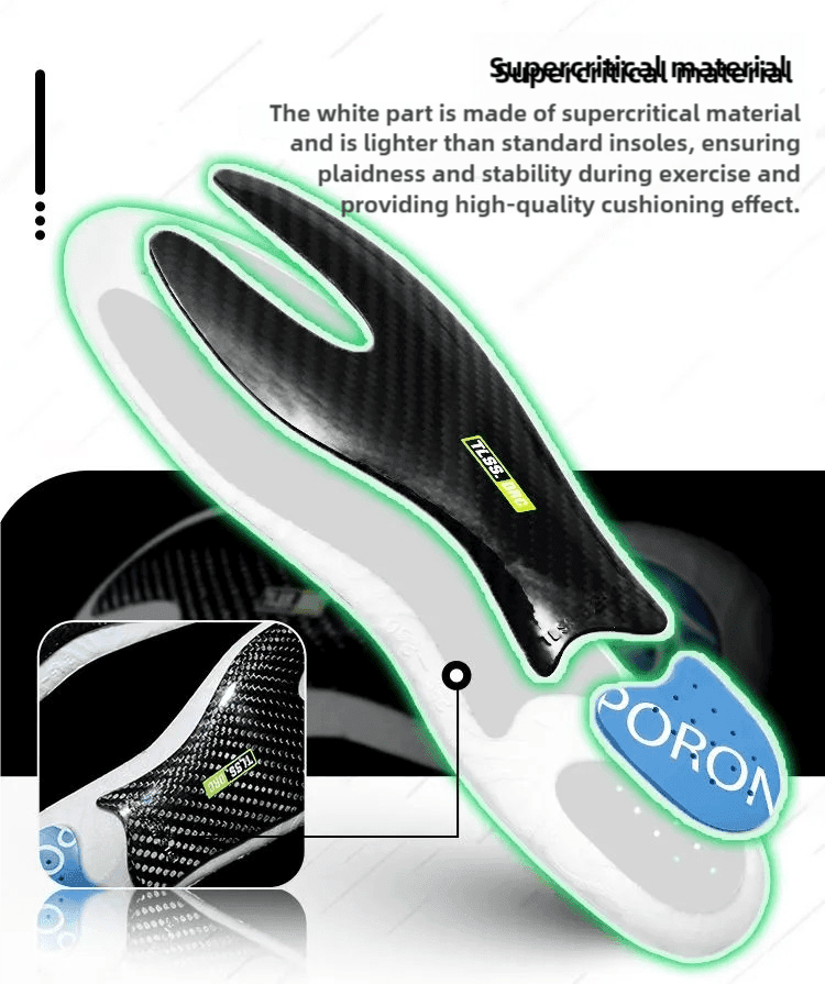 Professional Carbon Fiber Soccer Insoles TLSS - Shock Absorption Sports Orthotics for Football Cleats