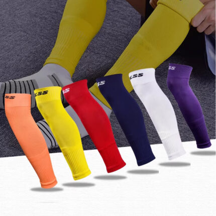 TLSS Calcetines Deportivos Profesionales para Correr con Espinilleras de Fútbol (2 Pares) - TLSS Calcetines Deportivos Profesionales para Correr con Espinilleras de Fútbol (2 Pares) - Plantillas de Fibra de Carbono