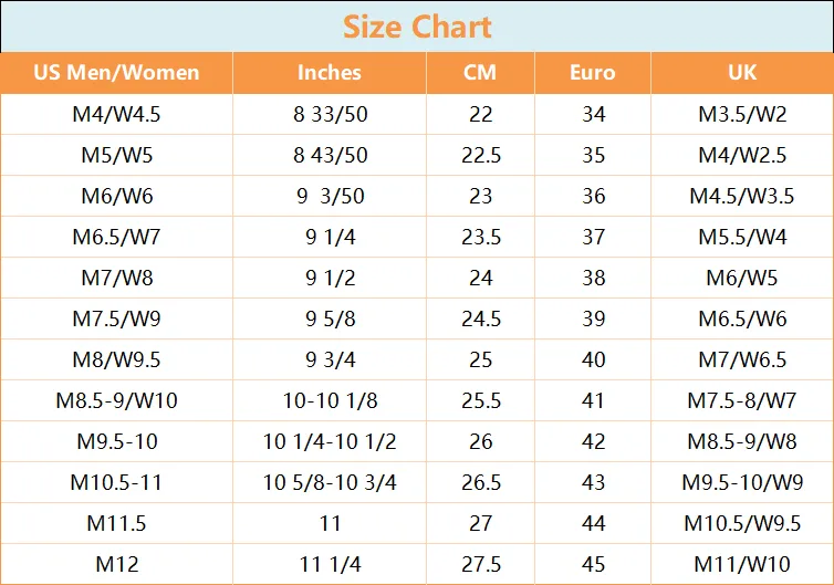 shoes size guide